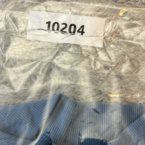 American Eagle Blue Ribbed‎ Mock Neck Long Sleeve Crop Top XL - Picture 8 of 8